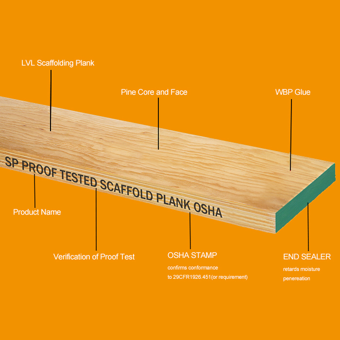 Panneau d'échafaudage Pine LVL